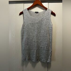 Lafayette 148 New York Sleeveless Light gray Linen knit top No size tag